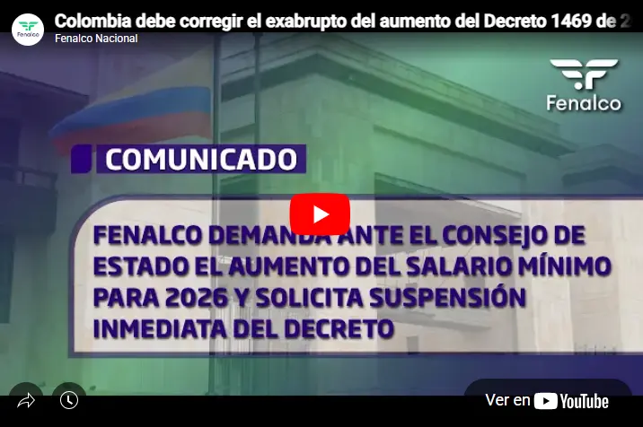 Fenalco demanda ante el consejo de estado el aumento del salario mínimo ...